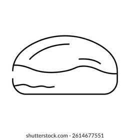 chocolate bun food meal line icon vector. chocolate bun food meal sign. isolated contour symbol black illustration