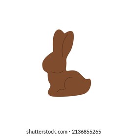 Chocolate Bunny. Easter Candy. Isolated. Vector