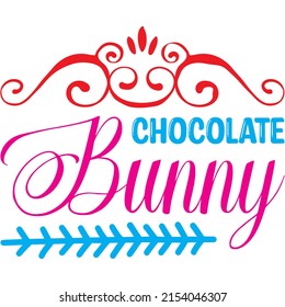 Chocolate Bunny Factory t-shirt design ,vector file.