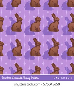 chocolate bunny seamless pattern for easter themed projects