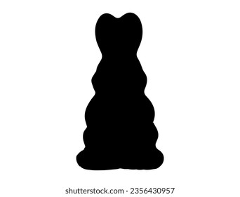 Chocolate bunny silhouette vector art