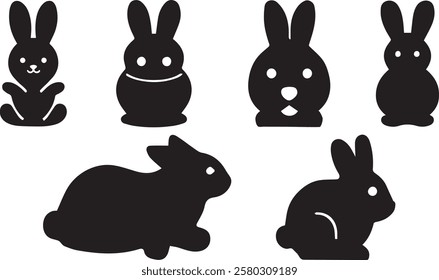 Chocolate Bunny Treat vector, silhouette, illustration,