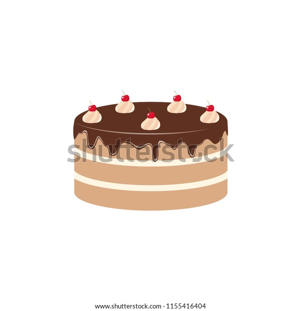 Chocolate Cake Clipart Cartoon Chocolate Glazed Stock Vector (Royalty ...