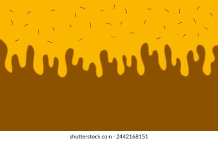 Chocolate cake flat background, food backdrop.