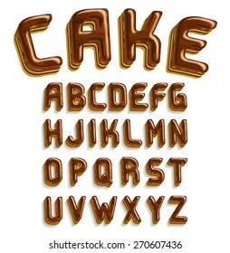 Chocolate Cake font part 1/2 Alphabet