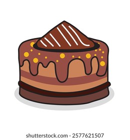 Chocolate Cake Food Sticker Art