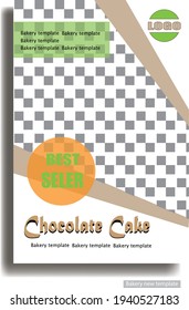 Chocolate cake food template design