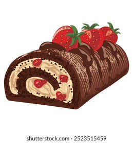 chocolate cake fresh bake vector illustration chocolate confectionary bakery