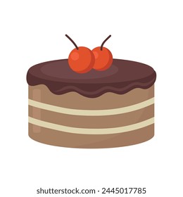 Chocolate cake icon clipart avatar logotype isolated vector illustration