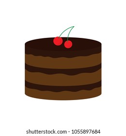 chocolate cake icon- vector illustration