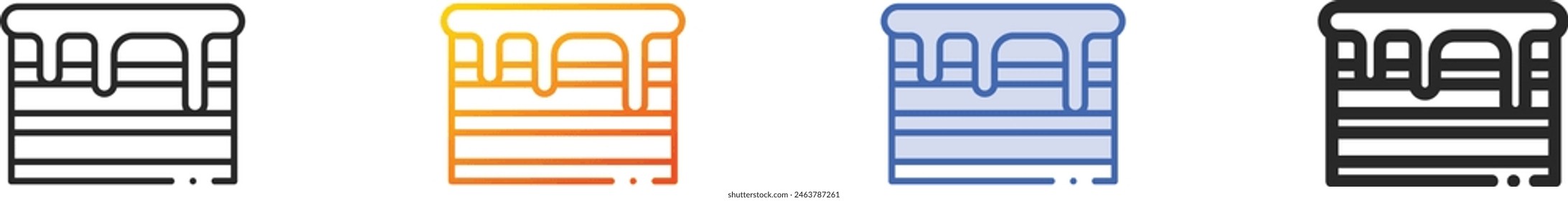 chocolate cake icon.Thin Linear, Gradient, Blue Stroke and bold Style Design Isolated On White Background