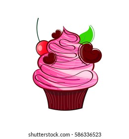 Chocolate cake illustration