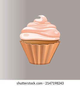Chocolate cake illustration with background Vector template