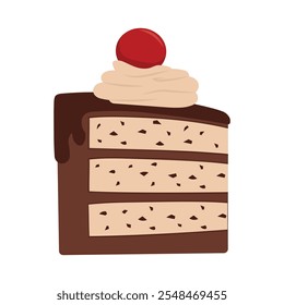 Chocolate Cake Illustration - Single Vector