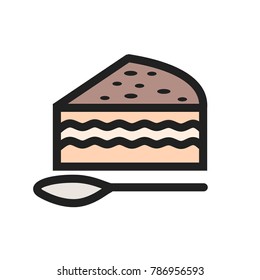 Chocolate cake piece