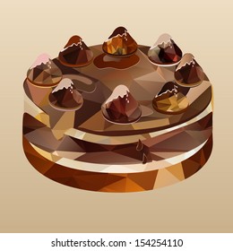 chocolate cake polygon