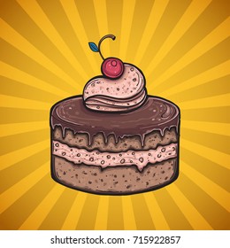 Chocolate cake poster