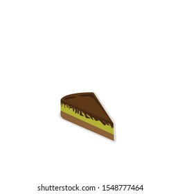 chocolate cake simple illustration clip art vector