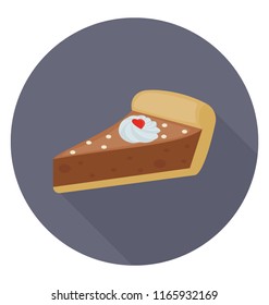 
Chocolate cake slice with cream topping for snack use 
