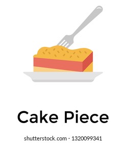 Chocolate cake slice icon