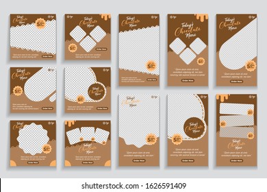 Chocolate And Cake Stories And Post Social Media Template