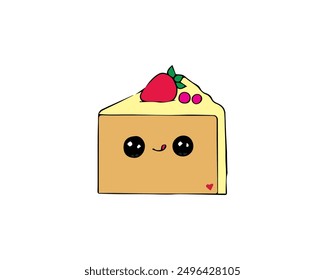 Pastel de chocolate con crema de cobertura y fresa. Arte, pastelería, panadería, cumpleaños, dibujos animados, postre, gráfico, icono, ilustración, infografía, Vector y delicioso.