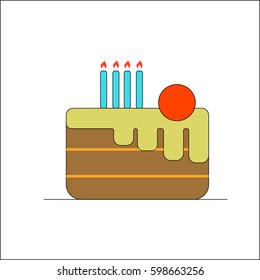 chocolate cake vector