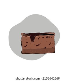 Chocolate cake vector clean vegan 