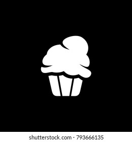 Chocolate cake vector icon