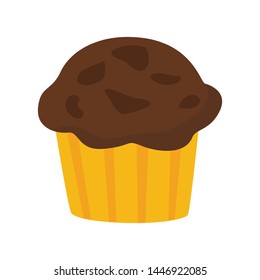 chocolate cake, vector illustration isolated on white background