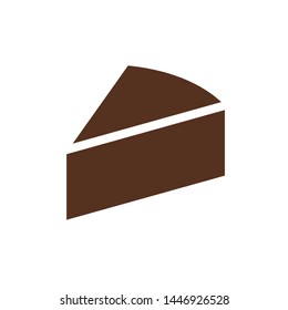 chocolate cake, vector illustration isolated on white background