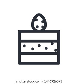 chocolate cake, vector illustration isolated on white background