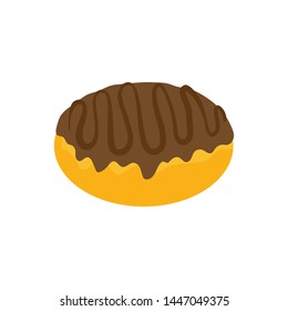 chocolate cake, vector illustration isolated on white background
