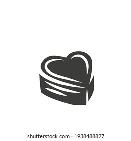 Chocolate candie monochrome glyph icon, vector cut monochrome badge. Illustration of chocolate in retro style