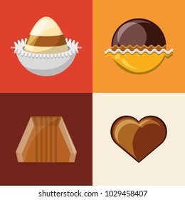 Chocolate candies design