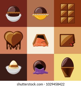 Chocolate candies design