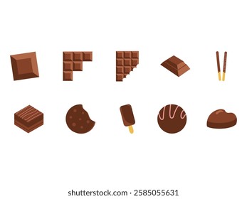 Chocolate Candies Illustration Element Set