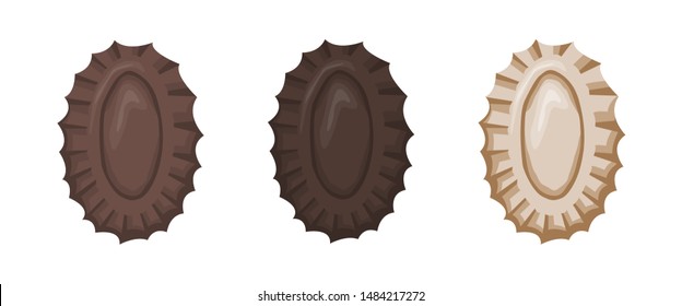 Chocolate candies isolated vector illustration
