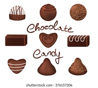 Chocolate candies set