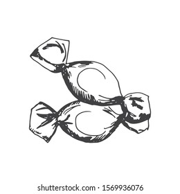 chocolate candies in a sketch