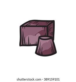 Chocolate candies sweet vector hand drawn illustration