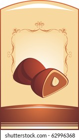 Chocolate candies. Vector