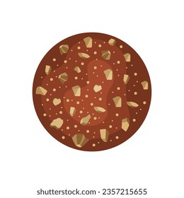 chocolate candy ball vector design in flat style