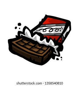 Chocolate candy bar cartoon