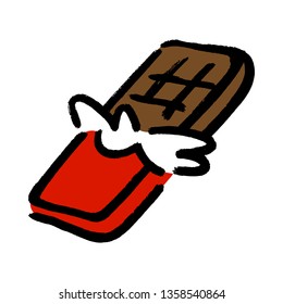 Chocolate candy bar cartoon