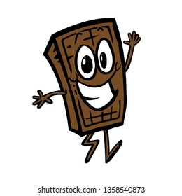 Chocolate candy bar cartoon