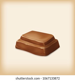 Chocolate candy bar. Vector illustration.