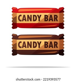 Chocolate candy bar vector isolated illustration