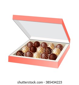 chocolate candy in a box