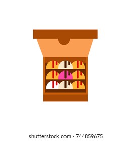 Chocolate candy box icon